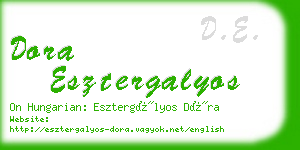 dora esztergalyos business card